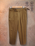 Men's Tailored Pleated Gurkha Trouser with Extended Waistband – Tan